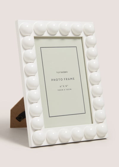 White Bobble Photo Frame