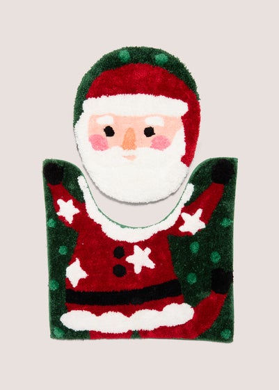 Christmas Santa 2 Piece Mat Set