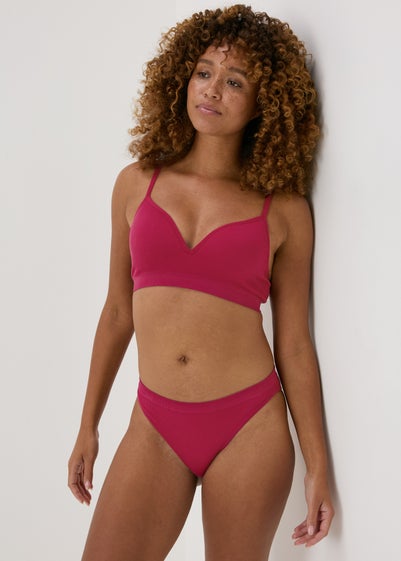 Burgundy Seamless Brazilian Knickers