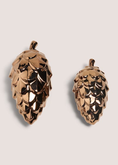 Winter Poem Gold Pinecone Ornament