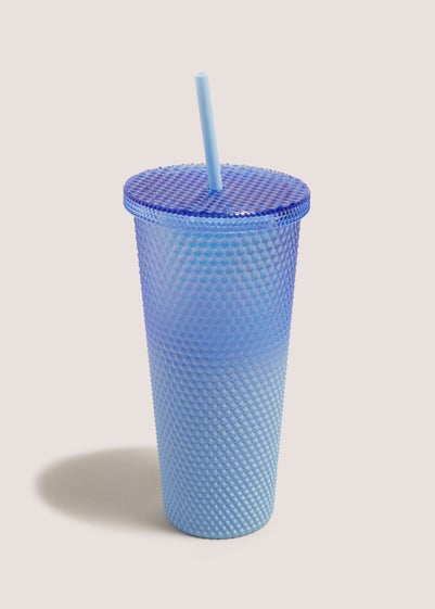 Dark Blue Ombre Studded Tumbler