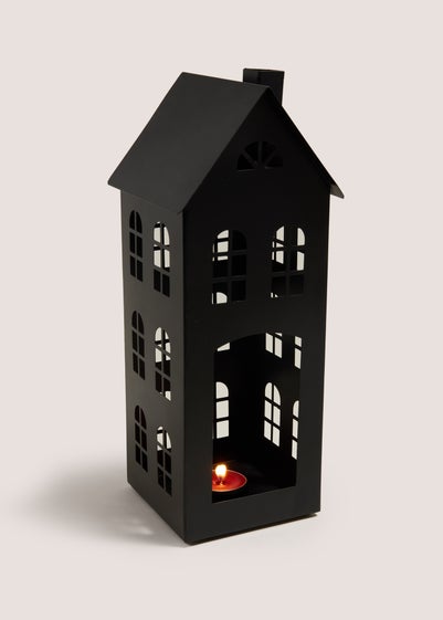 Black Metal House Candle Accessory (11cmx11cmx32cm)