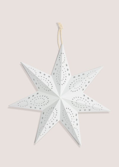 Christmas White Star Hanging Ornament