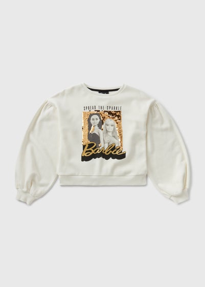 Barbie Kids Cream Sweatshirt (4-13yrs)