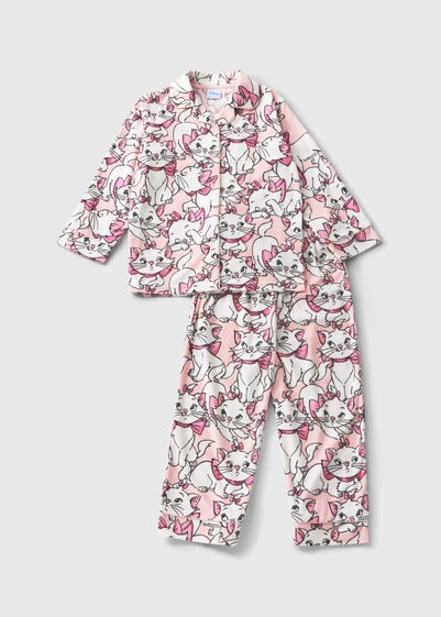 Disney Girls Pink Marie Fleece Pyjama Set (1-7yrs)