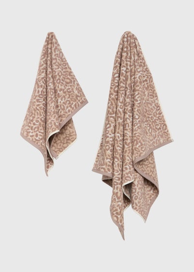 Beige Leopard Print Towel