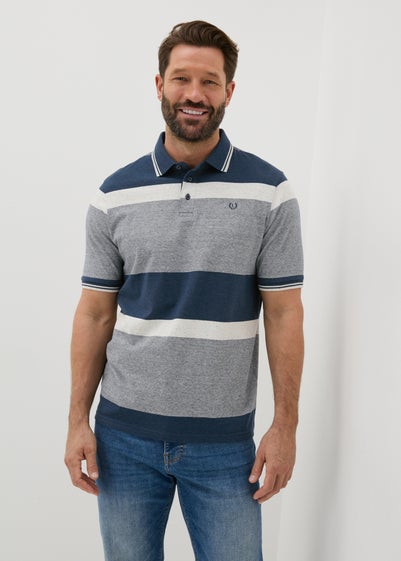 Lincoln Navy Stripe Polo Shirt