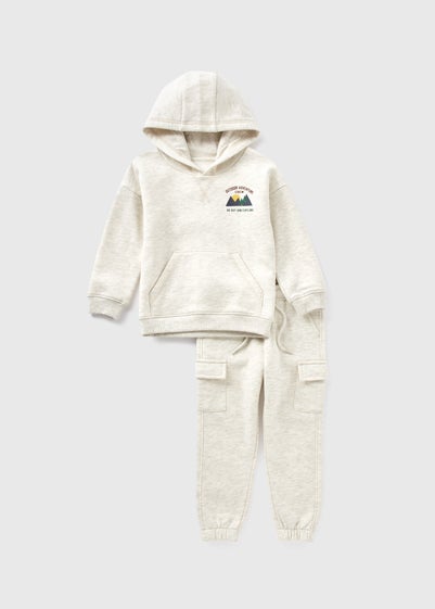 Boys Oatmeal Adventure Hoodie & Jogging Bottom Set (1-7yrs)