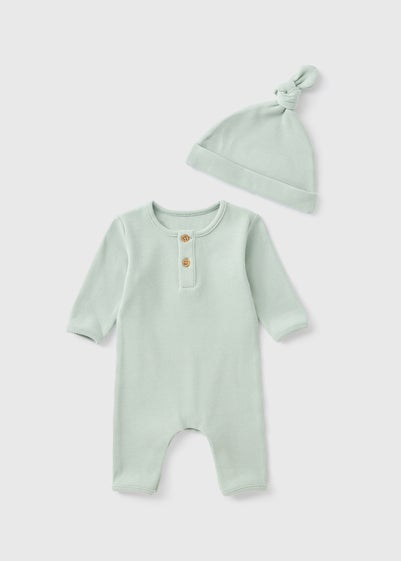 Baby Green Bodysuit & Hat (Newborn-23mths)