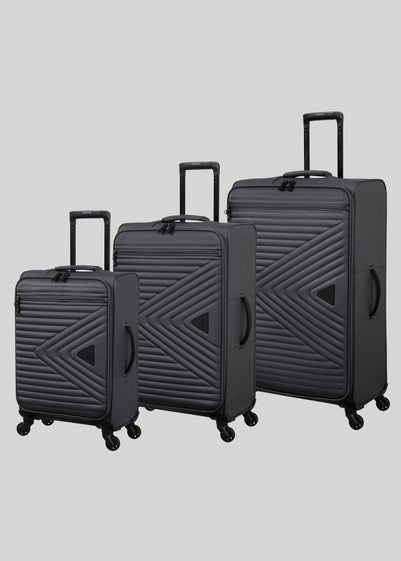 IT Luggage Grey New Soft Suitcase