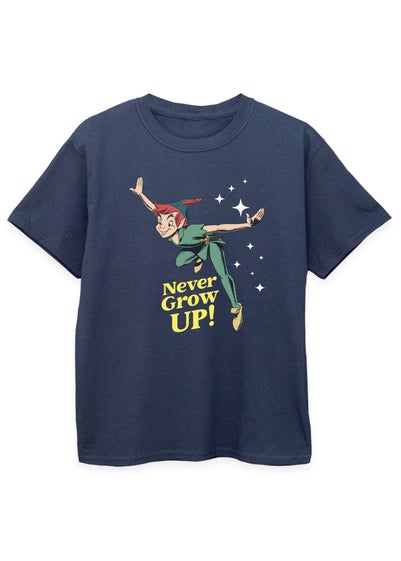 Peter Pan Kids Navy Never Grow Up Printed T-Shirt (3-13 yrs)