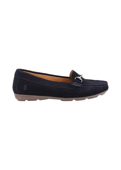 Hush Puppies Navy Molly Snaffle Suede Loafer Shoe