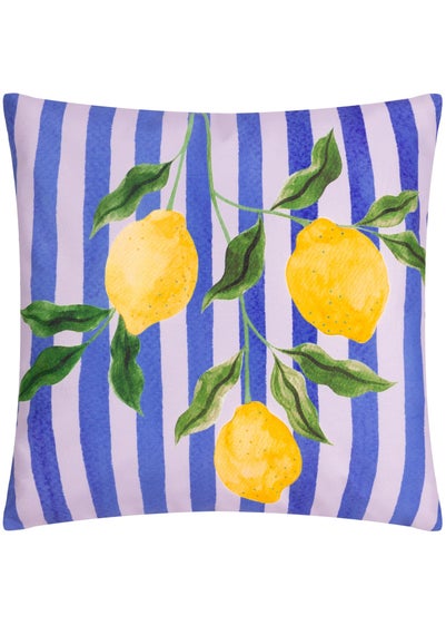 furn. Blue Lemons Filled Outdoor Cushions (43cm x 43cm x 8cm) - One Size