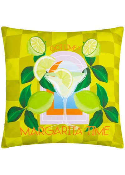 furn. Lime Margarita Filled Outdoor Cushions (43cm x 43cm x 8cm) - One Size