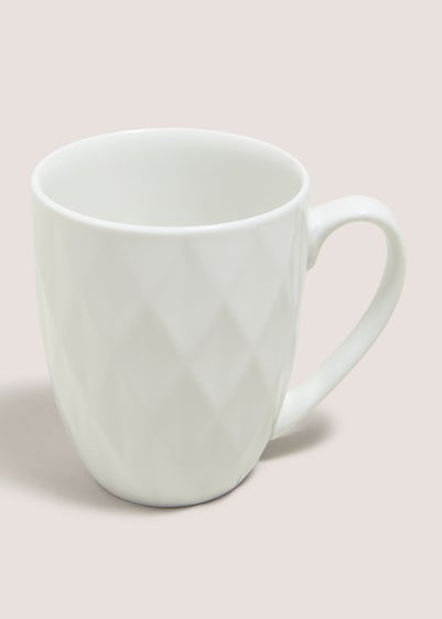 White Textured Mug