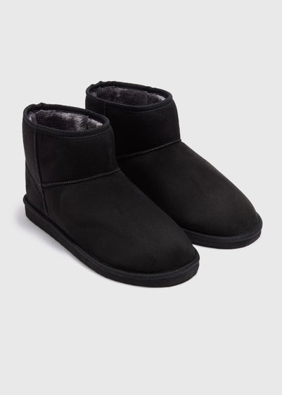 Black Faux Suede Boots