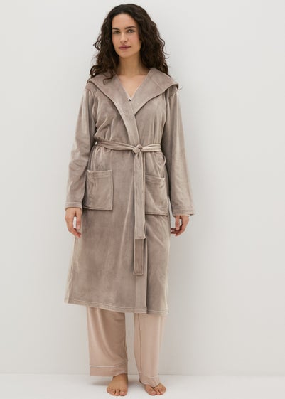 Brown Fleece Dressing Gown