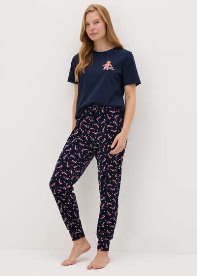 Navy Fleece Pyjama Bottoms