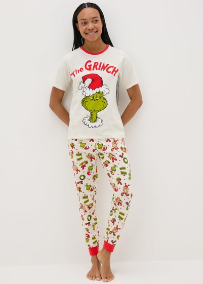 Grinch Cream Christmas Family Pyjama Set