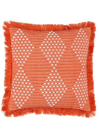 furn. Orange Kadie PET Woven Outdoor Filled Cushion (45 x 45 x 8cm)