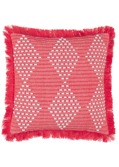 furn. Pink Kadie PET Woven Outdoor Filled Cushion (45 x 45 x 8cm)