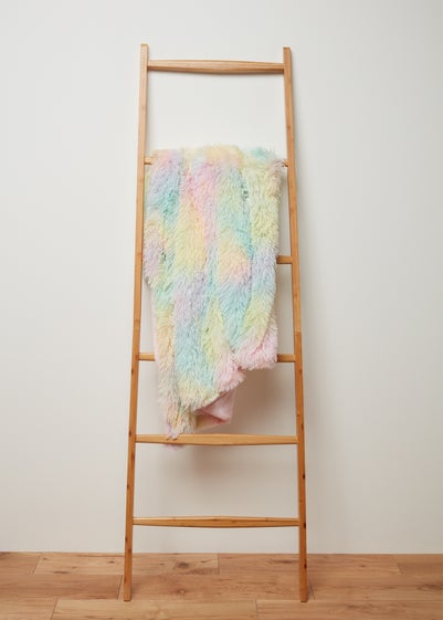 Multicolour Faux Fur Throw