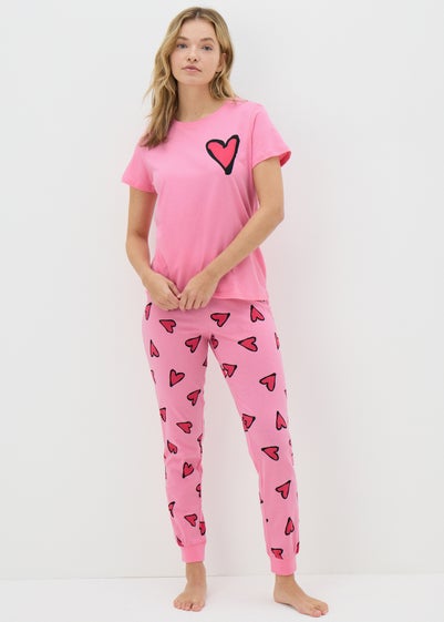 Pink Heart Pyjama Set