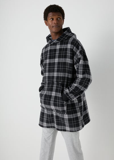 Grey Check Winter Snuggle Hoodie