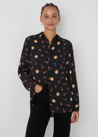 Black Christmas Pudding Shirt