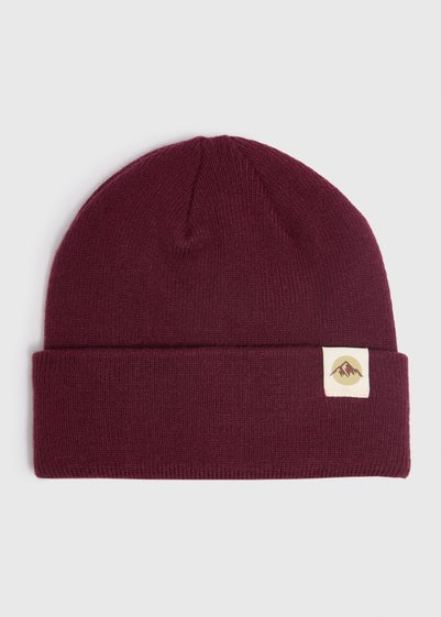 Plum Badge Beanie