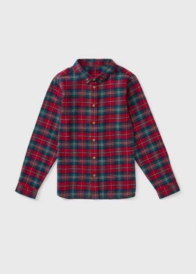 Boys Red Check Mini Me Shirt (7-15yrs)