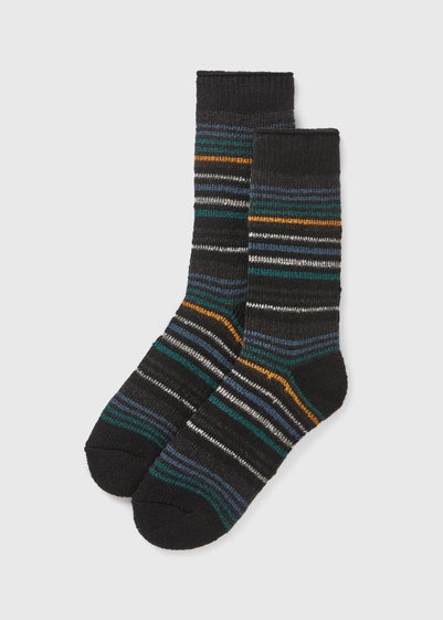 Heatholders Black Stripe Thermal Socks