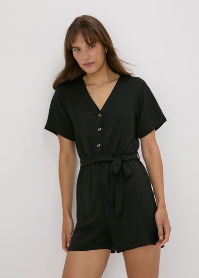 Black Airflow Playsuit