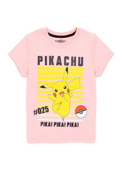 Pokemon Kids Pink Pikachu T-Shirt (4-14 yrs)