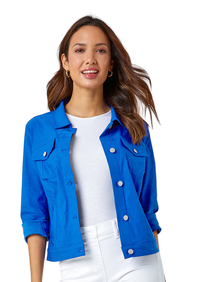 Roman Royal Blue Stretch Pocket Detail Jacket