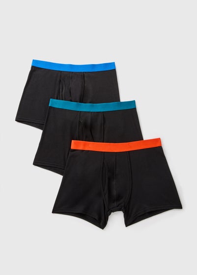 3 Pack Black Modal Keyhole Boxers