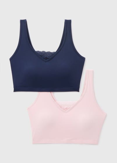 Menopause 2 Pack Pink & Navy Bralettes - M Tick Approved