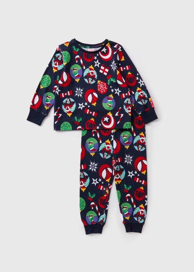 Marvel Kids Navy Christmas Bauble Pyjama Set (1-7yrs)