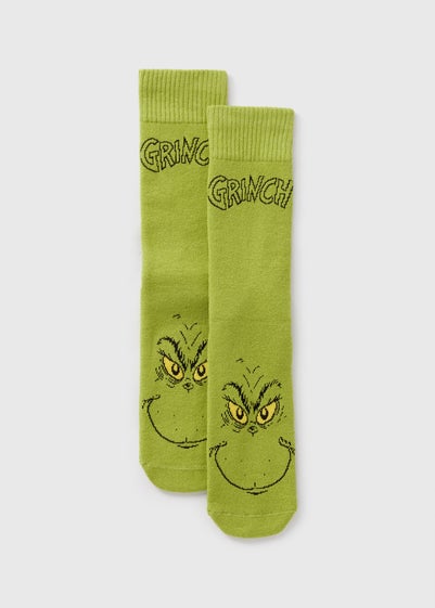 Grinch Green Christmas Slipper Socks