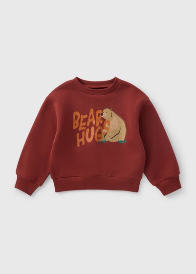 boys Burgundy Bear Sweatshirt (1-7yrs)