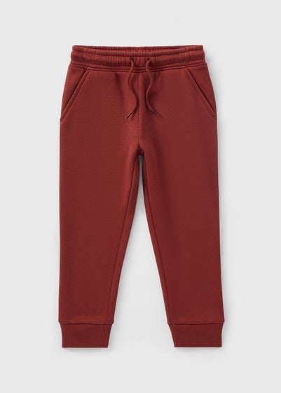 Boys Red Plain Jogging Bottoms (1-7yrs)