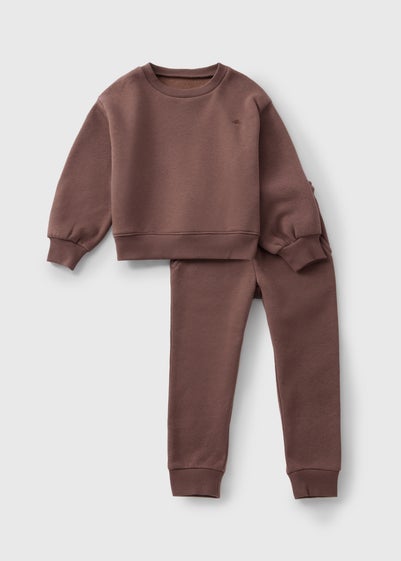 Boys Brown Sweatshirt & Jogging Bottom Set (1-7yrs)