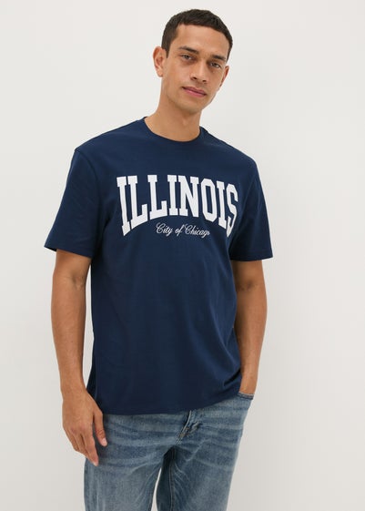 Navy Illinois Varsity T-Shirt