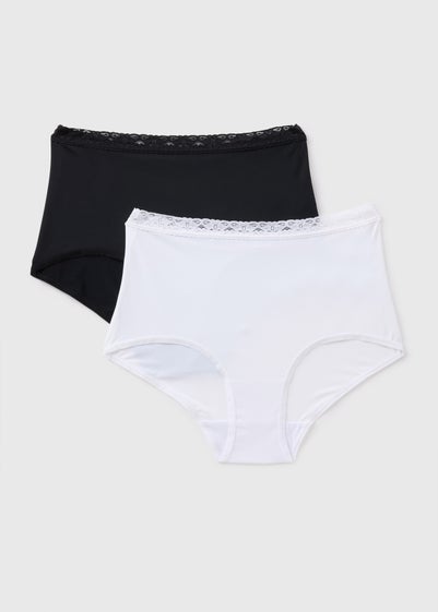 Menopause 2 Pack Black & White Full Knickers - M Tick Approved