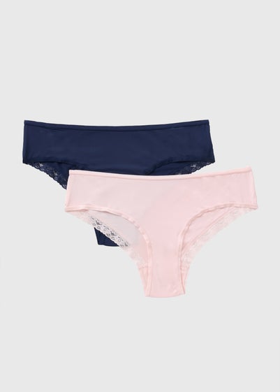 Menopause 2 Pack Pink & Navy Brazilian Knickers - M Tick Approved