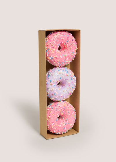 3 Pack Pink Doughnut Baubles (9x4.5x9cm)