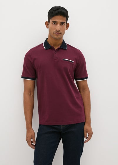 Burgundy Pocket Smart Polo Shirt