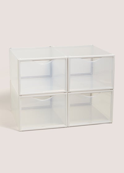 4 Pack Clear Shoe Storage Squares