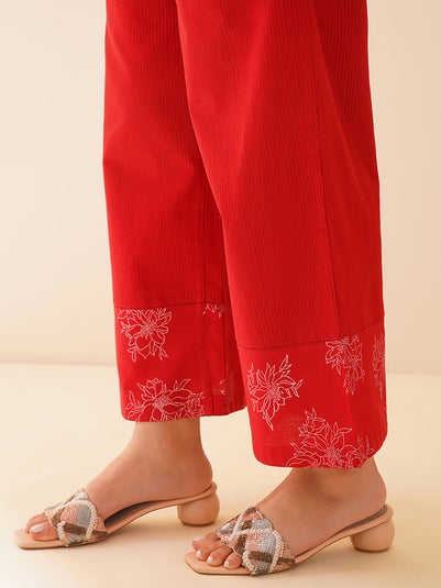 Women Red Palazzo