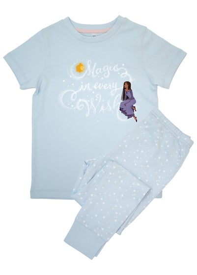 Disney Wish Magic Kids Baby Blue Stars Pyjamas (3-8 Years)